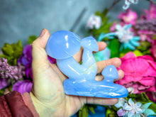 Load image into Gallery viewer, BEAUTIFUL blue chalcedony MUSHROOM sculpture
