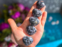 Load image into Gallery viewer, INDIGO GABBRO Heart, Small MYSTIC MERLINITE Crystal Heart
