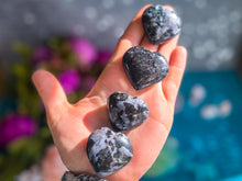 Load image into Gallery viewer, INDIGO GABBRO Heart, Small MYSTIC MERLINITE Crystal Heart
