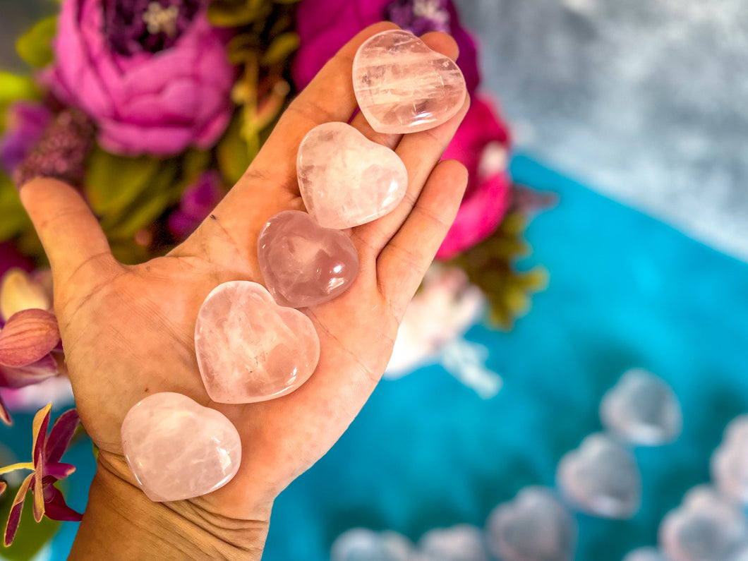 Ethically Sourced Rose Quartz Heart Crystal