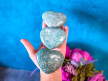 Load image into Gallery viewer, Amazonite Crystal Hearts, Amazonstone Heart
