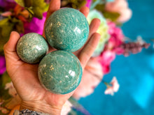 Load image into Gallery viewer, Amazonite Spheres, Amazonstone Crystal Balls
