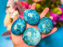 Load image into Gallery viewer, Blue Apatite Palmstones, Ethically Sourced Crystals
