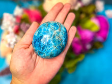 Load image into Gallery viewer, Blue Apatite Palmstones, Ethically Sourced Crystals

