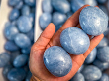 Load image into Gallery viewer, BLUE CALCITE Palm Stones
