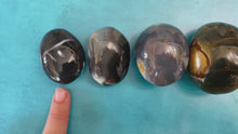 Load and play video in Gallery viewer, Orca Agate Palmstones, Ocean Agate Palmstones
