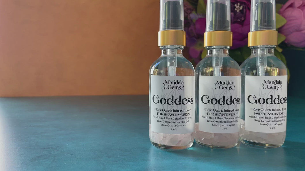 GODDESS Facial Toner with Rose Geranium and Rose Quartz