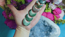 Load and play video in Gallery viewer, MOSS AGATE Crystal Crescent Moon

