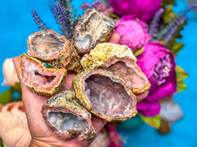 Load image into Gallery viewer, Pink and Red Raw Chalcedony Geodes
