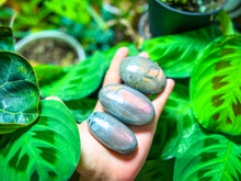 Load image into Gallery viewer, SUNSET Labradorite Palm Stone, Orange Labradorite, Yellow Labradorite, Pink Labradorite
