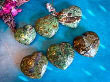 Load image into Gallery viewer, Dark Green Opal Hearts, 100-500 grams, Ethically Sourced Crystals

