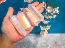 Load image into Gallery viewer, Double Terminated Aura Rose Quartz Points
