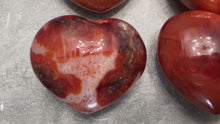 Load and play video in Gallery viewer, Ethically Sourced Carnelian Hearts, 275-450 grams
