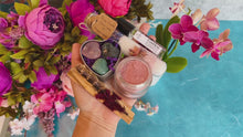 Load and play video in Gallery viewer, Mothers Day SELF LOVE Spa Gift Set, Rose Quartz Themed Bath and Beauty Gift Basket
