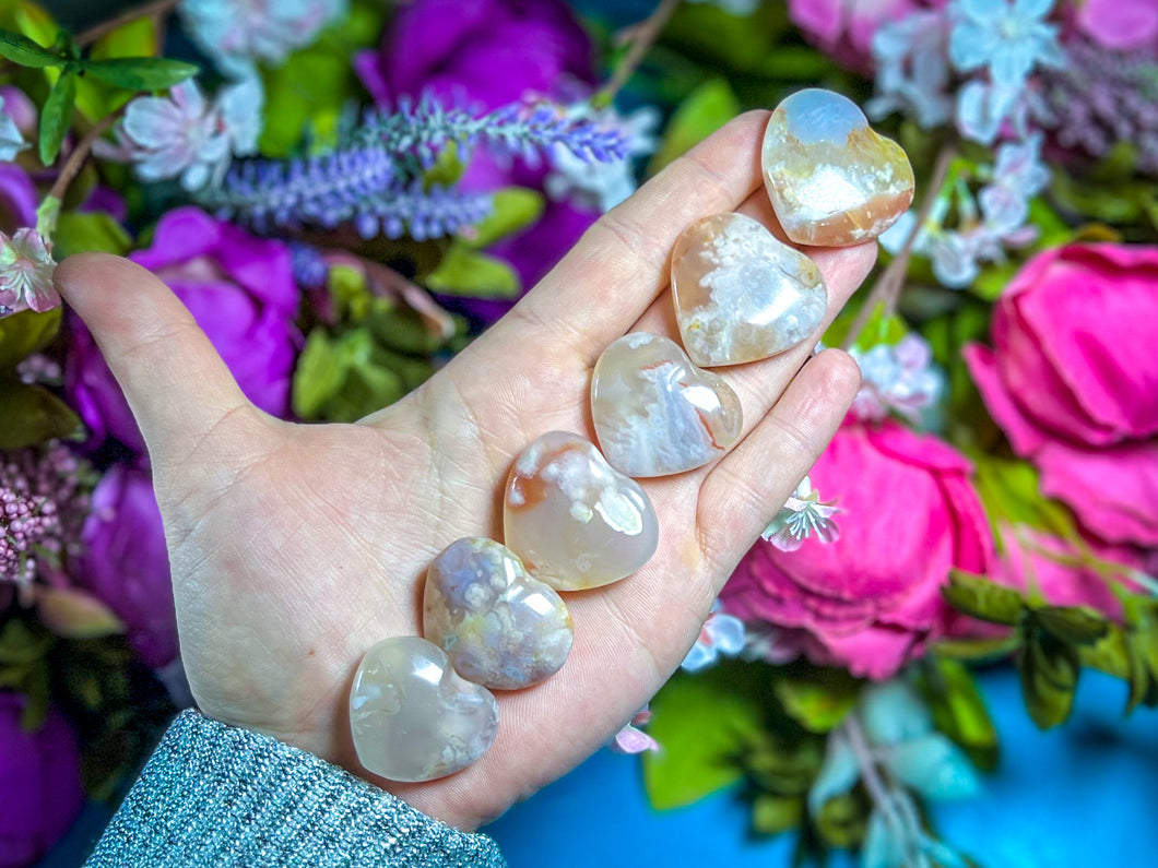 Flower Agate Hearts, Mother's Day Heart