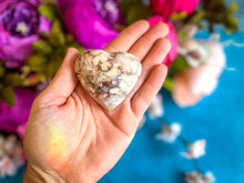 Load image into Gallery viewer, Flower Agate Hearts, Mother&#39;s Day Gift
