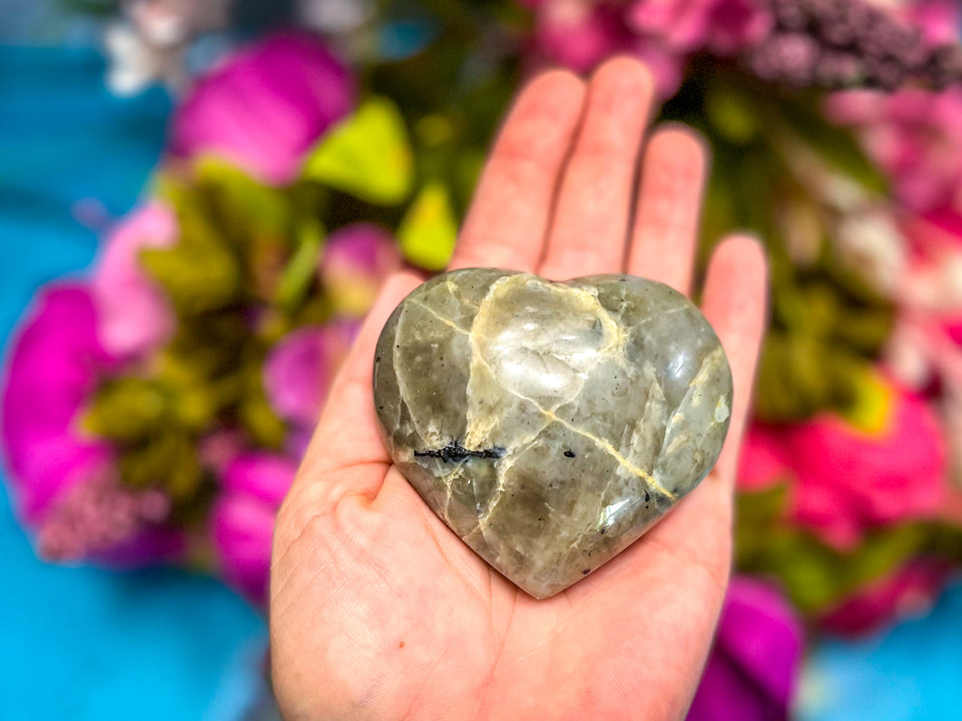 Garnierite Hearts, Green Moonstone, Ethically Sourced Crystals