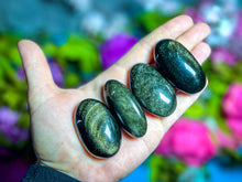 Load image into Gallery viewer, Gold Obsidian Palmstones
