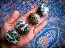 Load image into Gallery viewer, Ocean Jasper palm stone
