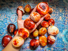 Load image into Gallery viewer, carnelian crystal Palm Stone
