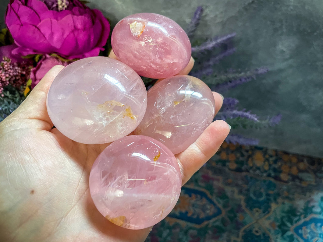 DISCOUNTED GEMMY Rose Quartz crystal pebbles