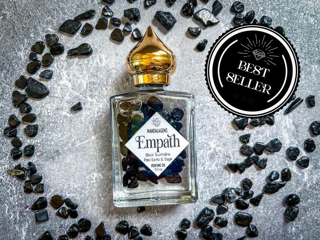 EMPATH PROTECTION Crystal Infused Perfume Oil with Black Tourmaline