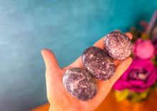 Load image into Gallery viewer, Lepidolite palm stone for TRANQUILITY
