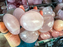 Load image into Gallery viewer, Rose Quartz Crystal Palm Stones
