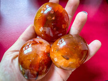 Load image into Gallery viewer, carnelian crystal Palm Stone
