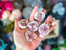 Load image into Gallery viewer, Small Pink/Orange Amethyst crystal Cluster
