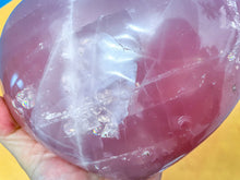 Load image into Gallery viewer, BEAUTIFUL 5Lb Rose Quartz heart WITH RAINBOWS
