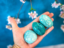 Load image into Gallery viewer, ETHICALLY SOURCED Amazonite palm stone for COURAGE
