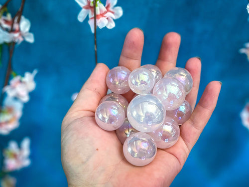 AURA Rose quartz Crystal Ball