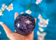 Load image into Gallery viewer, 3&quot; Charoite Crystal Sphere
