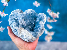 Load image into Gallery viewer, Ethically Sourced CELESTITE geode
