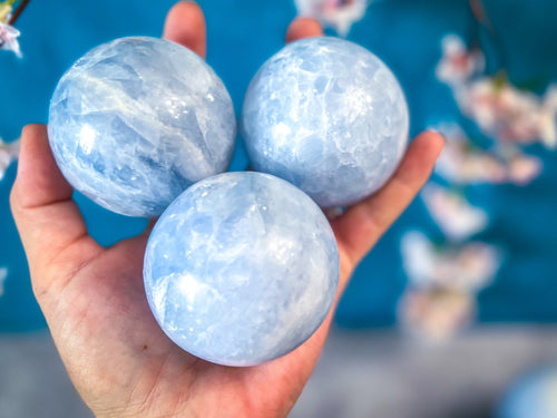 BLUE CALCITE crystal ball