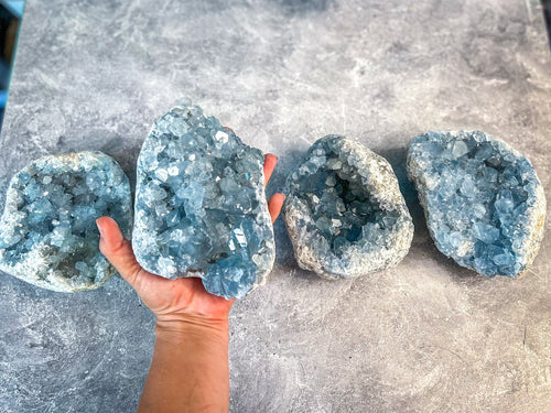 Ethically Sourced CELESTITE geode