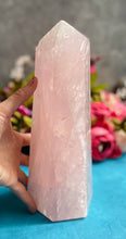 Load image into Gallery viewer, 10&quot; Rose Quartz Tower, 5 + Pounds!
