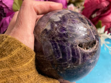 Load image into Gallery viewer, 3 1/2&quot; Chevron Amethyst Sphere
