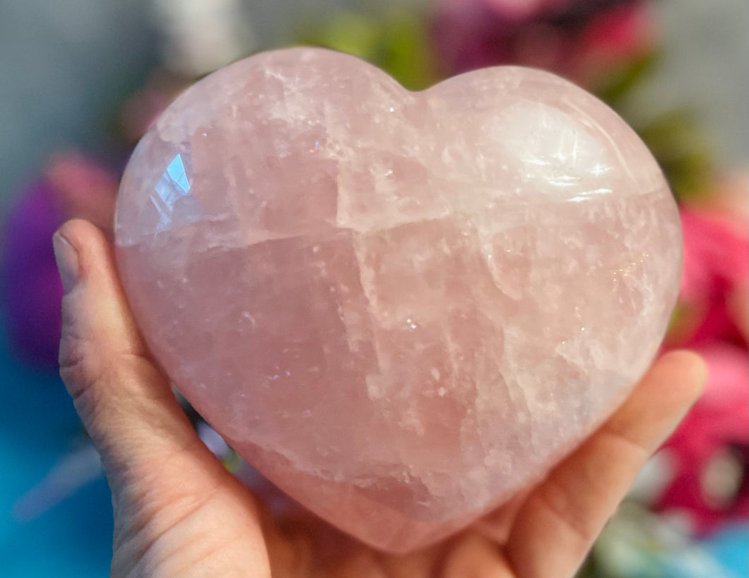 BEAUTIFUL Rose Quartz heart, 1 1/2 lbs