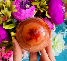 Load image into Gallery viewer, Druzy Carnelian Sphere

