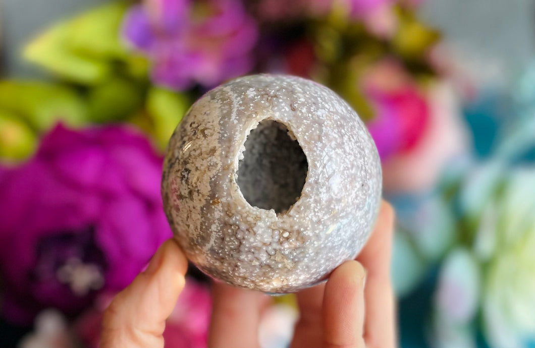 Druzy Ocean Jasper Crystal Sphere
