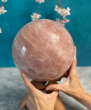 Load image into Gallery viewer, HUGE 7&quot; Rose Quartz Sphere, 19 Lbs!!!
