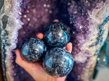 Load image into Gallery viewer, Ethically Sourced INDIGO GABBRO Crystal Ball
