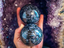 Load image into Gallery viewer, Ethically Sourced INDIGO GABBRO Crystal Ball
