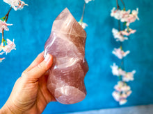 Load image into Gallery viewer, Ethically Sourced Large Rose Quartz Crystal Flame, 1 Kg+
