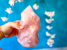 Load image into Gallery viewer, Ethically Sourced Large Rose Quartz Crystal Flame, 1 Kg+
