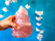 Load image into Gallery viewer, Ethically Sourced Large Rose Quartz Crystal Flame, 1 Kg+
