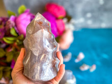 Load image into Gallery viewer, Lavender Rose Quartz Crystal Flames
