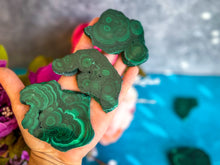 Load image into Gallery viewer, Orbicular Malachite Slice, Polished One Side Only
